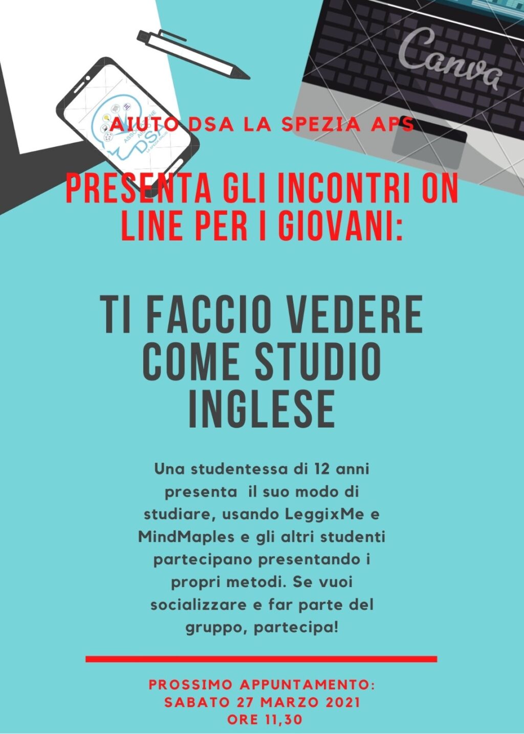 Locandina "Ti faccio vedere come studio...inglese"